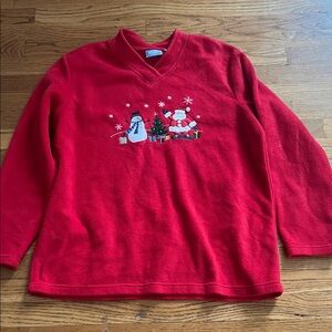 Vintage Croft & Barrow Christmas Red Holiday Sweater size XL